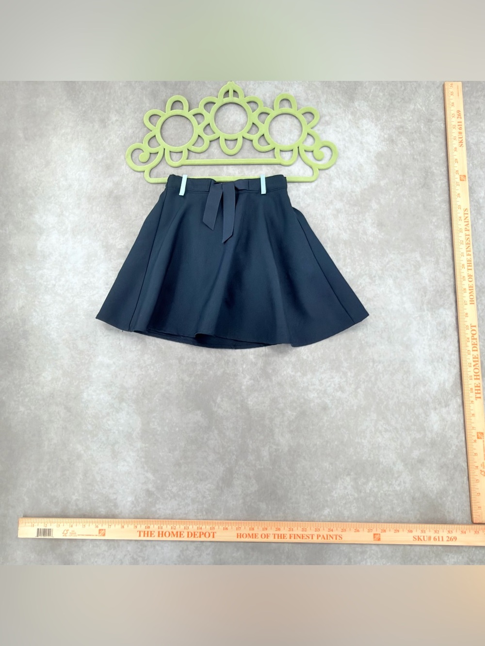 Izod navy uniform Circle Skater Skirt with Tie Waist